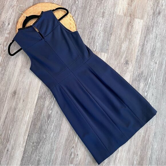 4.‎ Collective navy blue sheath dress w/ beaded collar trim nwt - Picture 7 of 8